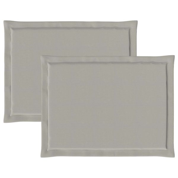 Възглавници за седалки 2 pcs Светлосиво 47 x 36 x 2 см