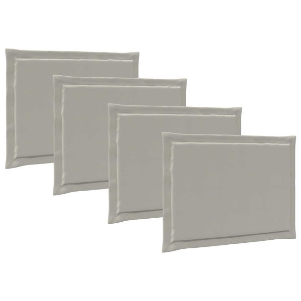 Възглавници за седалки 4 pcs Светлосиво 47 x 36 x 2 см