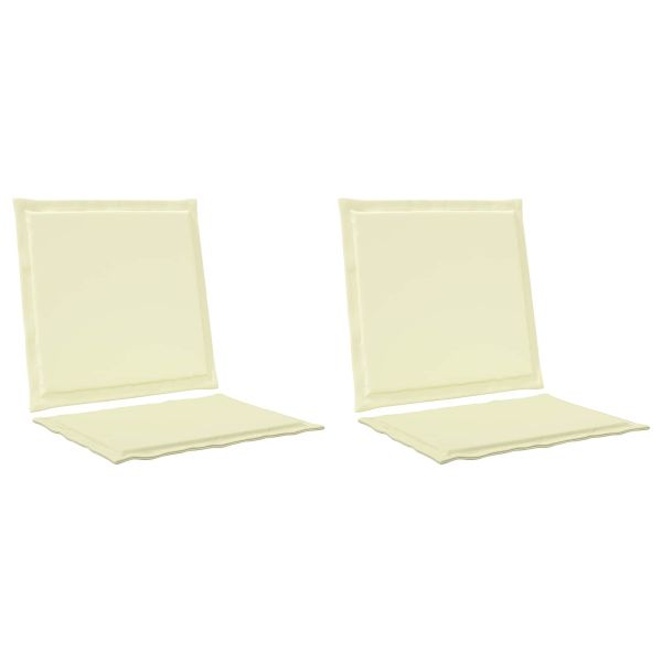 Възглавници за седалката и гърба 2 pcs Кремаво 47 x 45 x 2 см