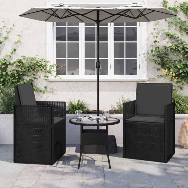 Възглавници за седалката и гърба 2 pcs Антрацит 47 x 45 x 2 см