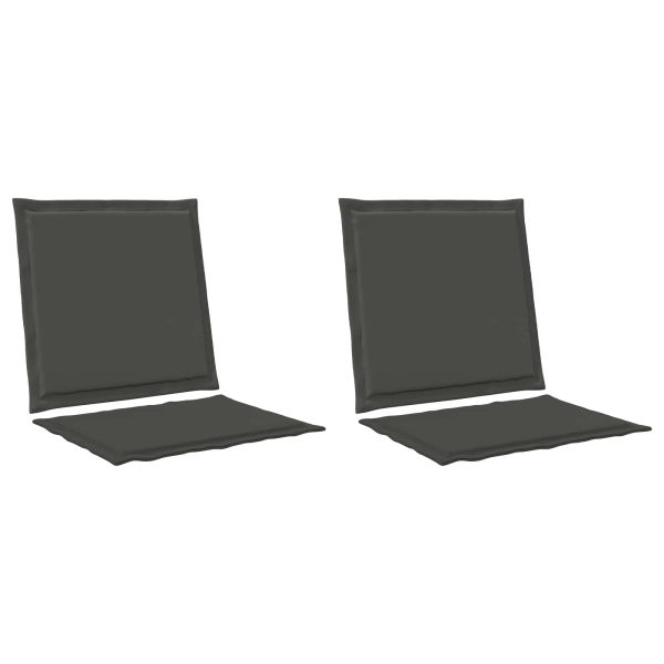 Възглавници за седалката и гърба 2 pcs Антрацит 47 x 45 x 2 см