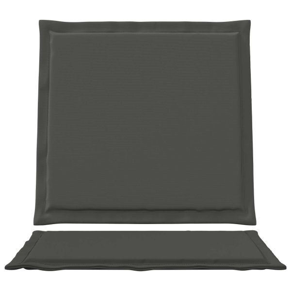 Възглавници за седалката и гърба 2 pcs Антрацит 47 x 45 x 2 см