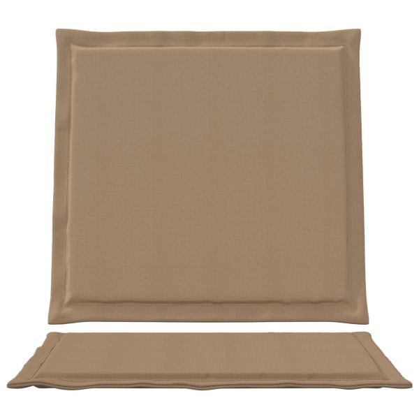 Възглавници за седалката и гърба 2 pcs Таупе 47 x 45 x 2 см