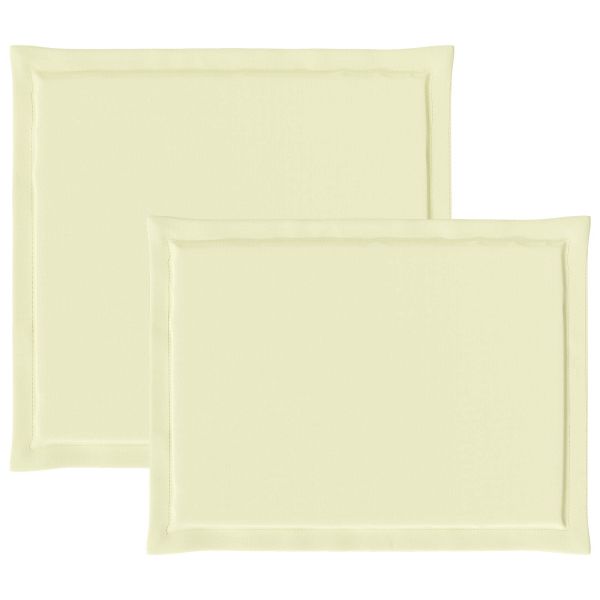 Възглавници за седалката и гърба 4 pcs Кремаво 47 x 45 x 2 см