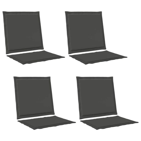 Възглавници за седалката и гърба 4 pcs Антрацит 47 x 45 x 2 см