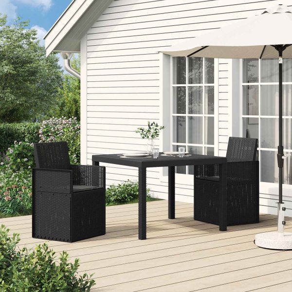 Градински Dining Столове 2 pcs Антрацит ПП