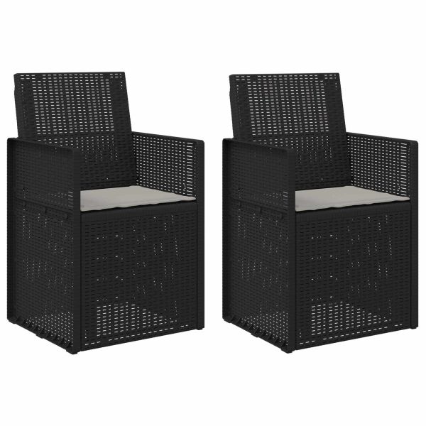 Градински Dining Столове 2 pcs Антрацит и Светлосиво ПП