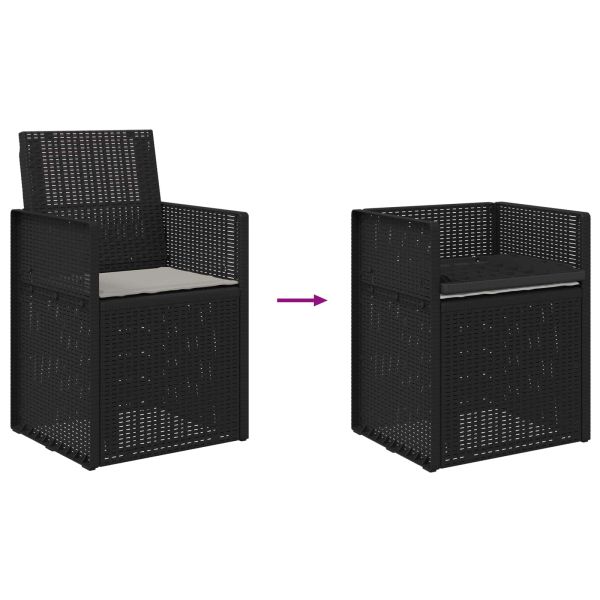 Градински Dining Столове 2 pcs Антрацит и Светлосиво ПП