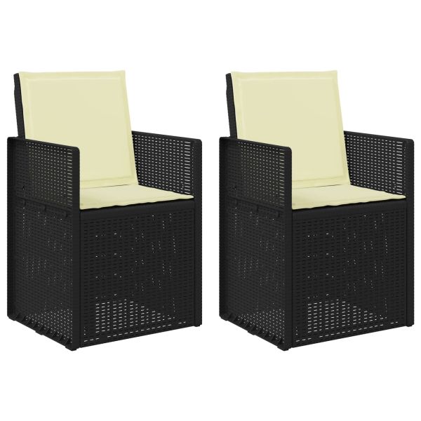 Градински Dining Столове 2 pcs Антрацит и кремаво ПП