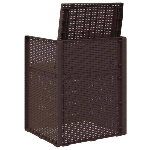 Градински Dining Столове 2 pcs Кафяво и таупе ПП