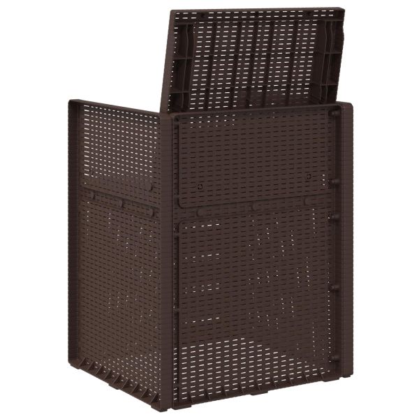 Градински Dining Столове 2 pcs Кафяво и светлосиво ПП