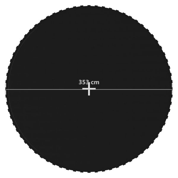 Отскачаща повърхност за кръгъл батут 13 Ft/3,96 м черен текстил