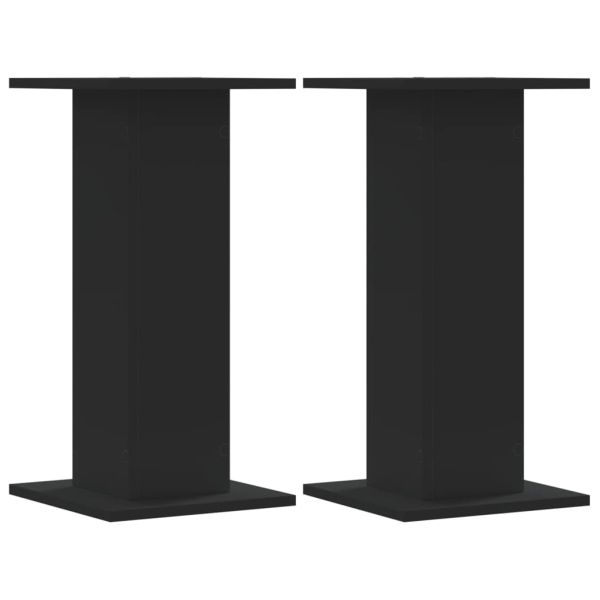 Стойки за растения 2 бр черни 30x30x60 см инженерно дърво
