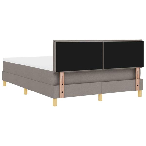 Легло с пружинирана основа с таблото Таупе 160 x 200 cm текстил