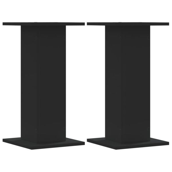 Стойки за тонколони 2 бр черни 30x30x60 см инженерно дърво