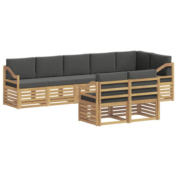 Комплект дивани за открито 8 pcs Бяло и антрацит