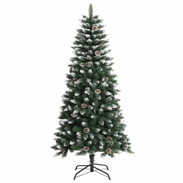 С изкуствено коледно дърво с 150 LED светодиода Зелен 120 cm