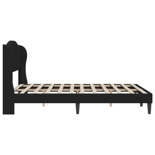 Рамка за легло с таблото Черно 140 x 200 cm Изкуствена