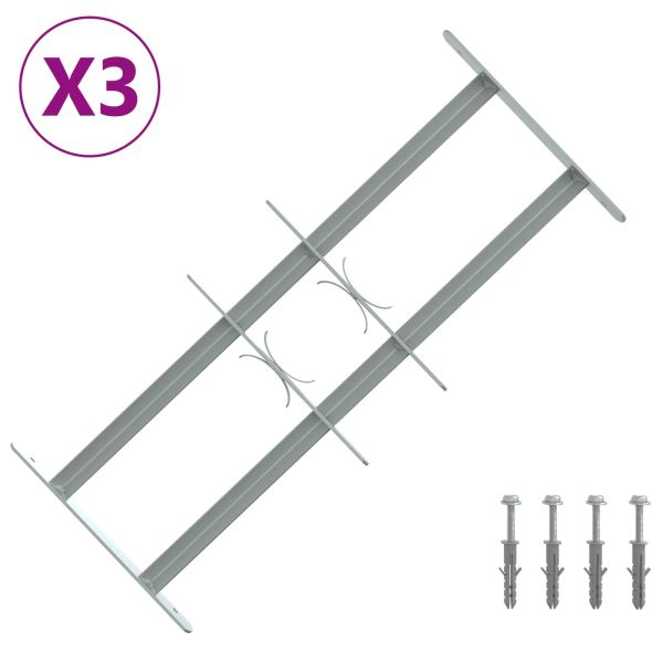 Решетка за сигурност за прозорци с 2 напречни ленти 3 pcs