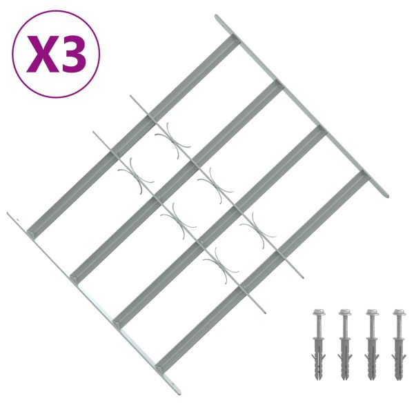 Сигурностна решетка за прозорци с 4 поперечни ленти 3 pcs