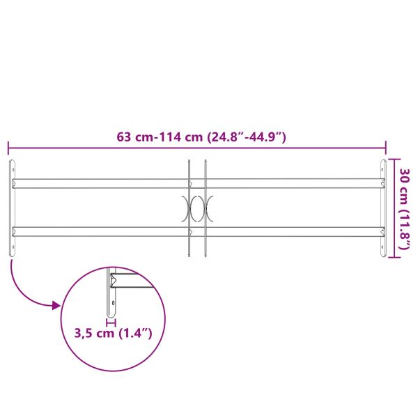 Решетка за сигурност за прозорци с 2 напречни ленти 3 pcs