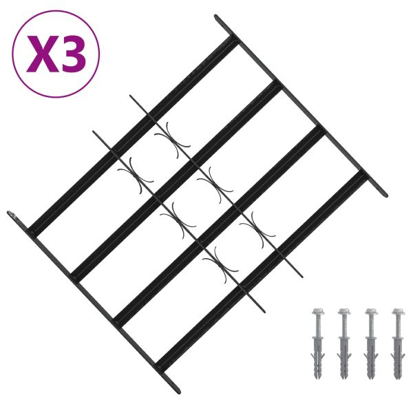Сигурностна решетка за прозорци с 4 поперечни ленти 3 pcs
