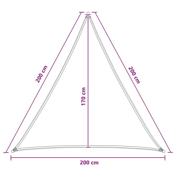 Слънцезащитен плат 2 x 2 x 2 m HDPE