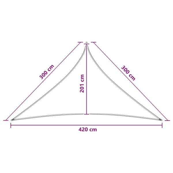 Слънцезащитен плат Антрацит и бяло 3 x 3 x 4,2 m HDPE