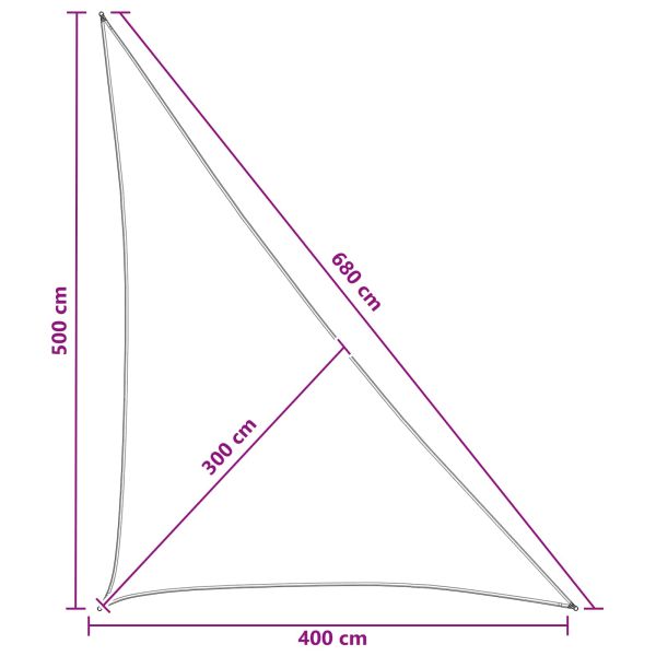 Слънцезащитен плат 4 x 5 x 6,8 m HDPE