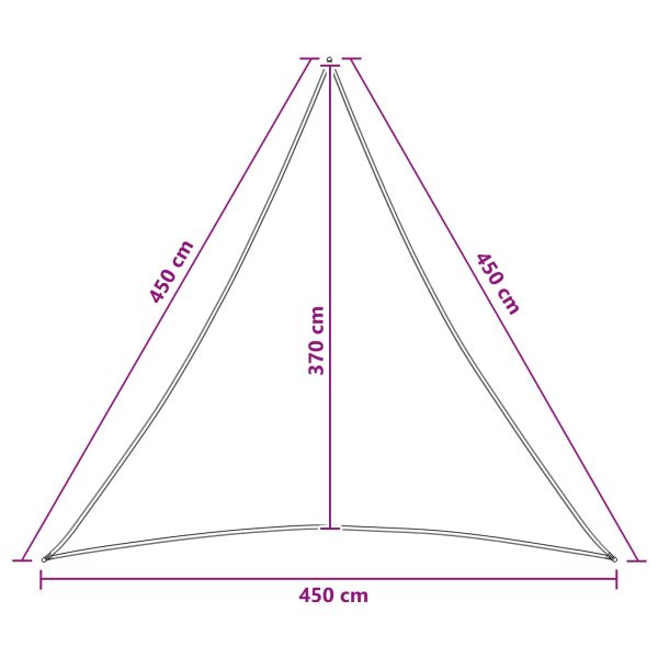 Слънцезащитен плат 4,5 x 4,5 x 4,5 m HDPE