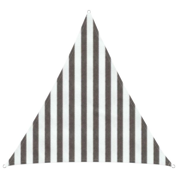 Слънцезащитен плат Светлосив и бял 2 x 2 x 2 m HDPE