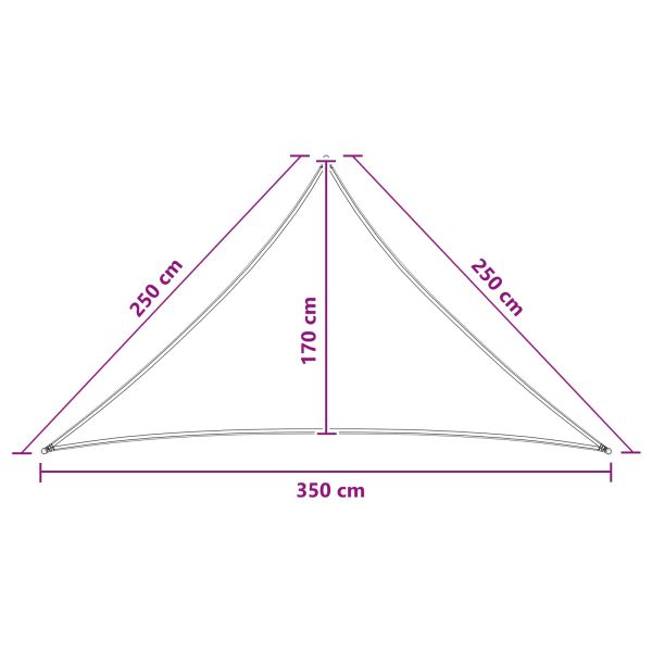 Слънцезащитен плат Светлосив и бял 2,5 x 2,5 x 3,5 m HDPE