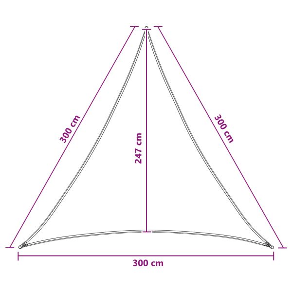 Слънцезащитен плат 3 x 3 x 3 m HDPE