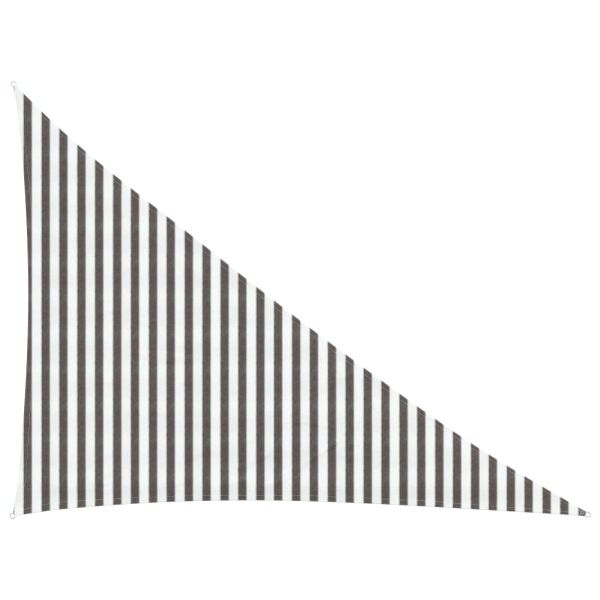 Слънцезащитен плат Светлосив и бял 3 x 4 x 5 m HDPE