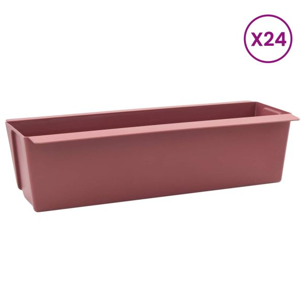 Кутиите за цветя за евро палети 24 pcs Кафяво