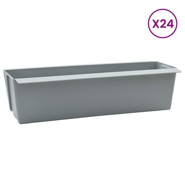 Кутиите за цветя за евро палети 24 pcs Светлосиво