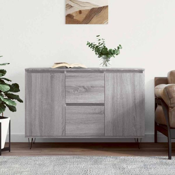 Сайдборд, сив сонома, 101,5x35x70 см, инженерно дърво