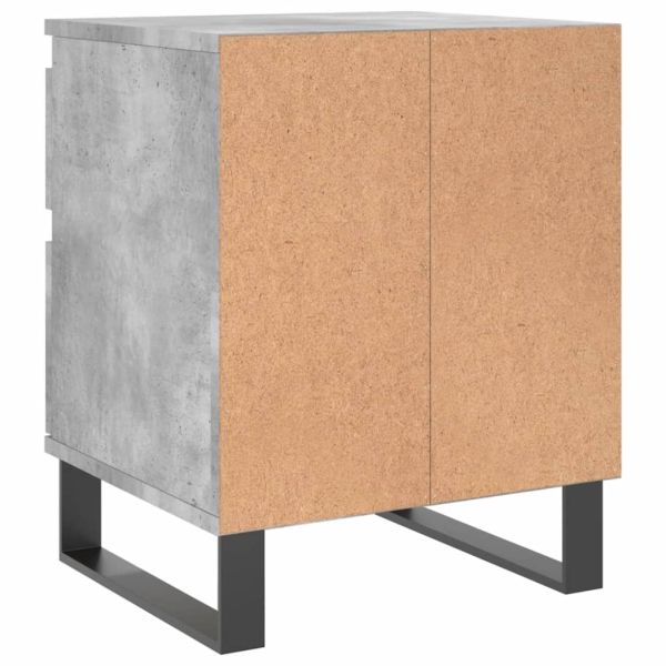 Нощни шкафчета 2 бр бетонно сив 40x35x50 см инженерна дървесина