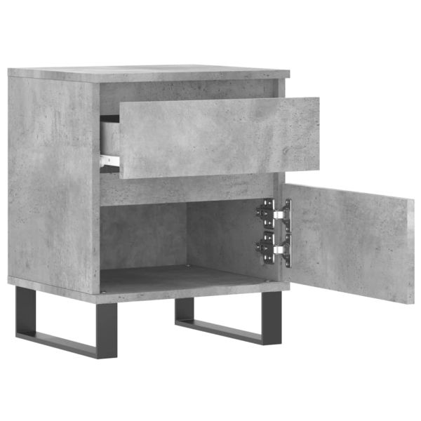 Нощни шкафчета 2 бр бетонно сив 40x35x50 см инженерна дървесина