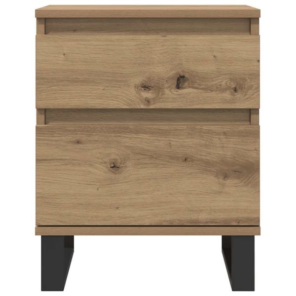 Нощни шкафчета 2 бр дъб артизан 40x35x50 см инженерно дърво