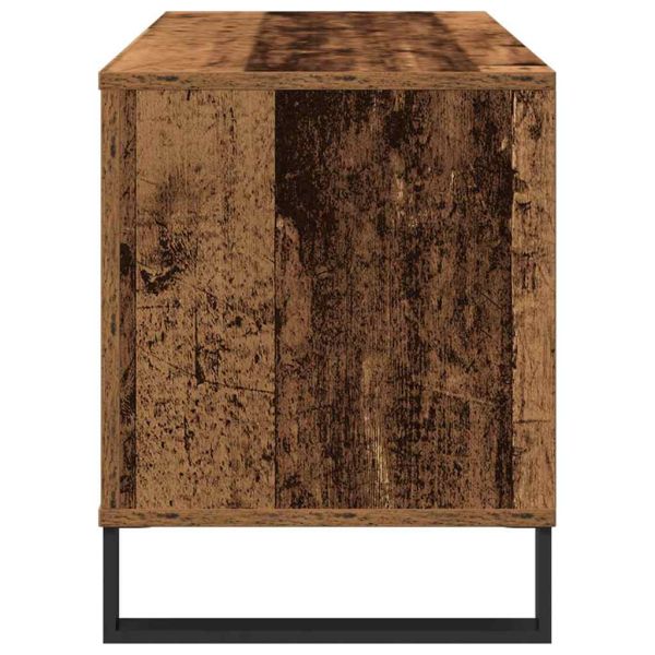 Шкаф за грамофонни плочи с рафт Старо дърво 100 x 38 x 48 см