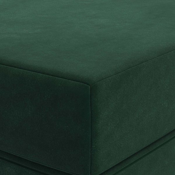 Сгъваем диван легло 200 x 67 x 45 см Тъмнозелено