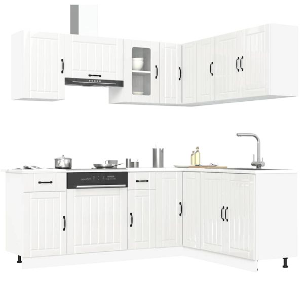 Комплект кухненски шкафове от 11 части Lucca, инженерно дърво