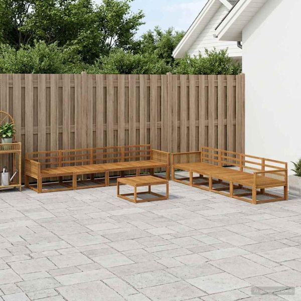 Комплект дивани за открито 9 pcs Натурално