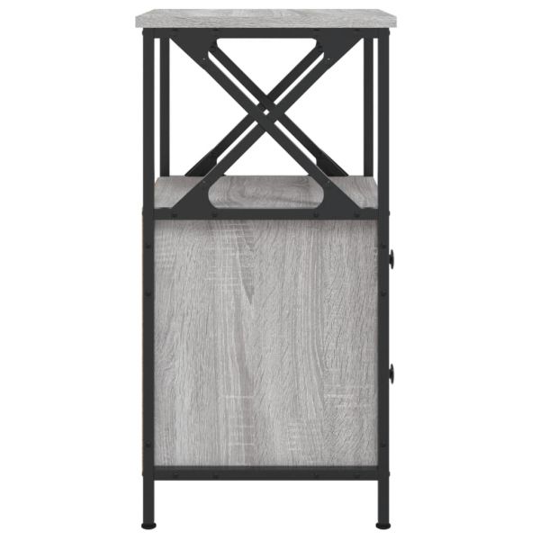 Нощни шкафчета 2 бр сив сонома 34x35,5x70 см инженерно дърво