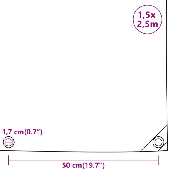Брезент антрацит 1,5x2,5 м 650 г/м²