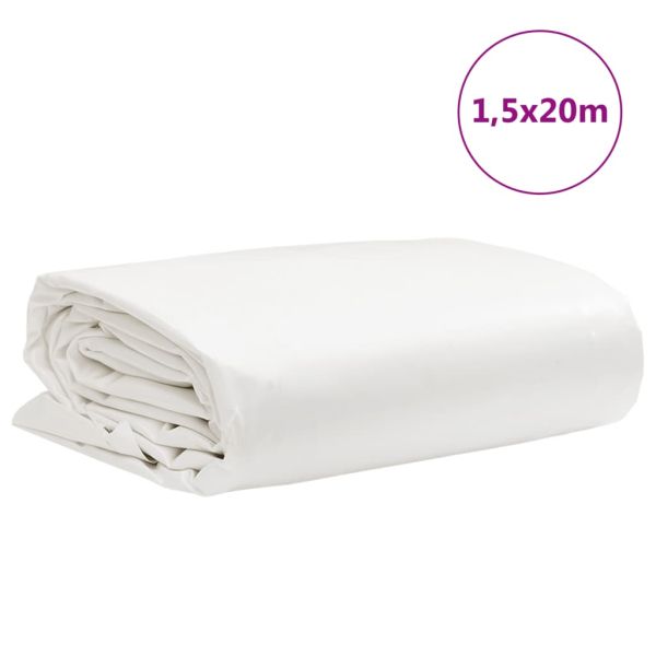 Брезент бял 1,5x20 м 650 г/м²