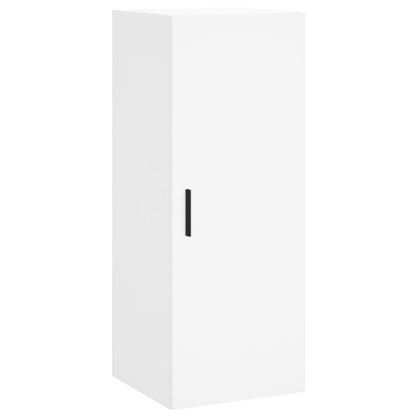 Висок шкаф, бял, 34,5x34x180 см, инженерно дърво