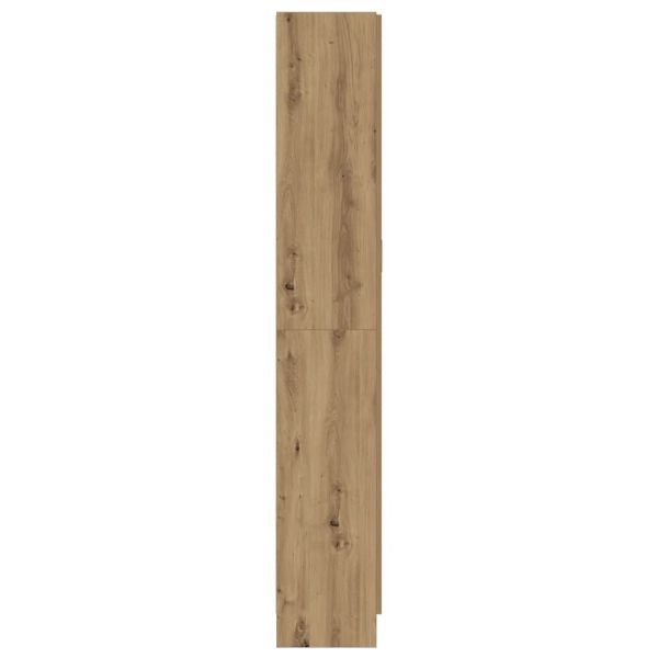 Библиотека, дъб артизан, 82,5x30,5x185 см, инженерно дърво