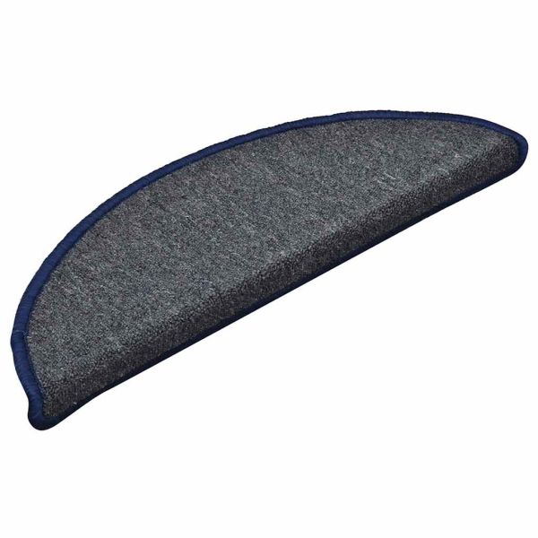 Изтривалки за стълби, 30 бр., 56x17x3 см, тъмносиви и сини, полукръгли